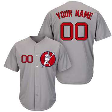 Red Sox Gray Customized Cool Base New Design Jersey,We sell and wholesale Red Sox Gray Customized Cool Base New Design Jersey on line form chian!